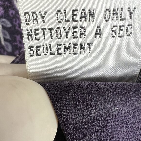 Talbots Womens 4 Purple Geometric Print A-Line Midi High Waist Skirt Silk Boho - Picture 12 of 16